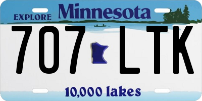 MN license plate 707LTK