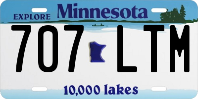 MN license plate 707LTM