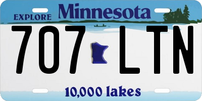 MN license plate 707LTN