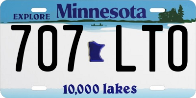 MN license plate 707LTO