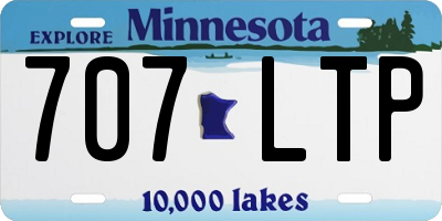 MN license plate 707LTP