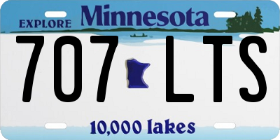 MN license plate 707LTS