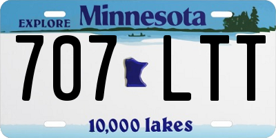 MN license plate 707LTT
