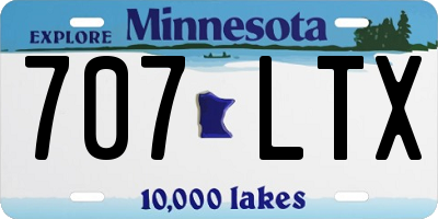 MN license plate 707LTX