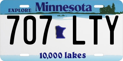MN license plate 707LTY