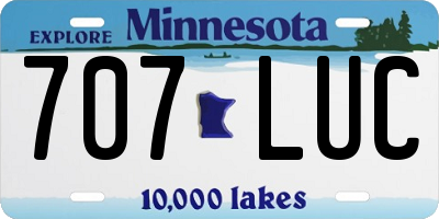 MN license plate 707LUC