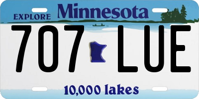 MN license plate 707LUE
