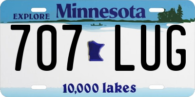 MN license plate 707LUG