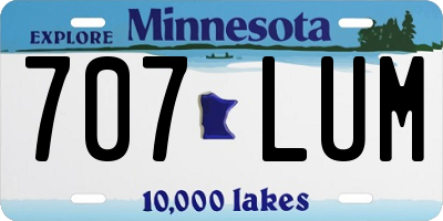 MN license plate 707LUM