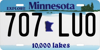 MN license plate 707LUO