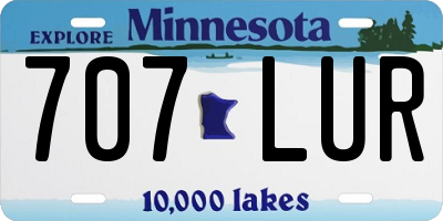 MN license plate 707LUR