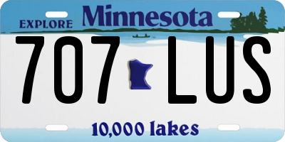 MN license plate 707LUS