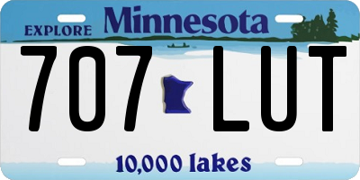 MN license plate 707LUT