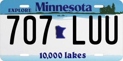 MN license plate 707LUU