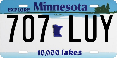 MN license plate 707LUY