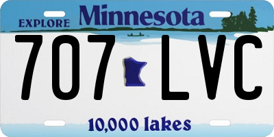 MN license plate 707LVC