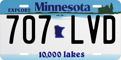 MN license plate 707LVD