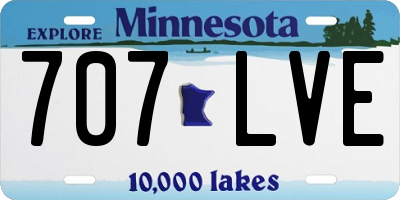 MN license plate 707LVE