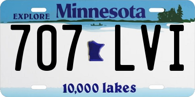 MN license plate 707LVI