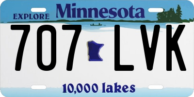 MN license plate 707LVK