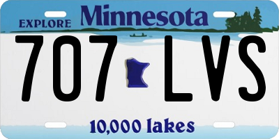 MN license plate 707LVS