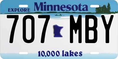 MN license plate 707MBY