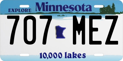 MN license plate 707MEZ