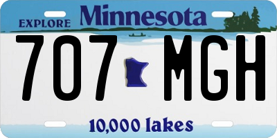 MN license plate 707MGH
