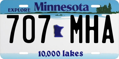 MN license plate 707MHA