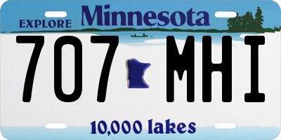 MN license plate 707MHI