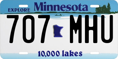 MN license plate 707MHU