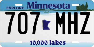 MN license plate 707MHZ