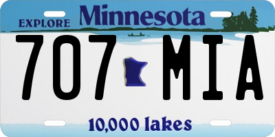 MN license plate 707MIA