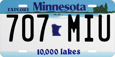 MN license plate 707MIU