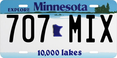MN license plate 707MIX