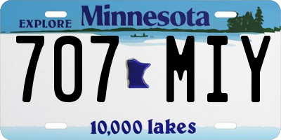 MN license plate 707MIY