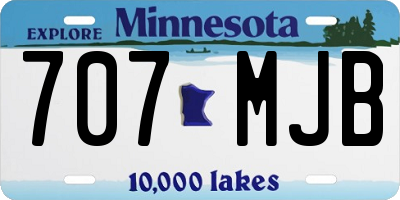 MN license plate 707MJB
