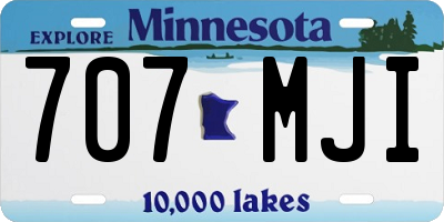 MN license plate 707MJI