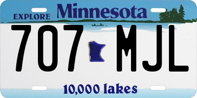 MN license plate 707MJL