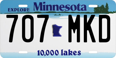 MN license plate 707MKD