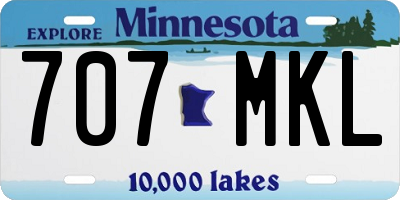 MN license plate 707MKL