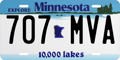 MN license plate 707MVA