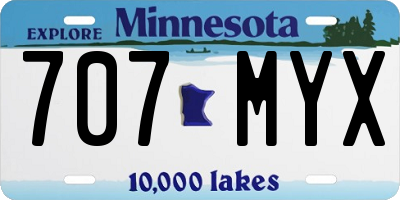 MN license plate 707MYX