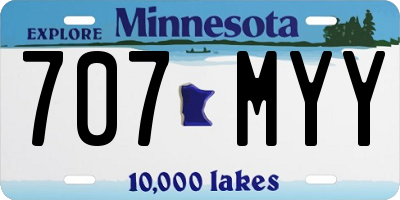 MN license plate 707MYY