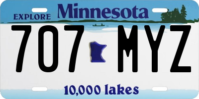 MN license plate 707MYZ