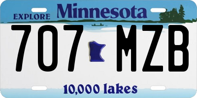 MN license plate 707MZB