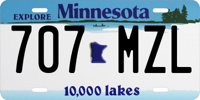 MN license plate 707MZL