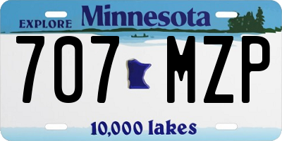 MN license plate 707MZP