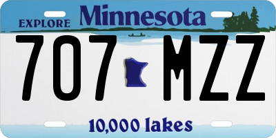 MN license plate 707MZZ