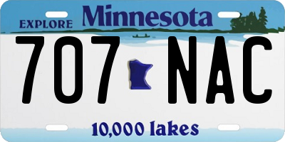 MN license plate 707NAC